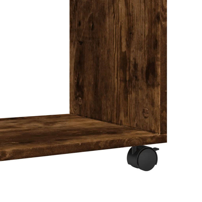 Masă laterală cu roți stejar fumuriu 70x35x60 cm lemn compozit - WALTI WALTI