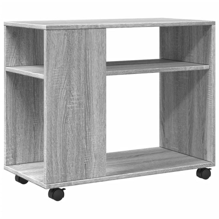Masă laterală cu roți, gri sonoma 70x35x60 cm lemn prelucrat - WALTI WALTI