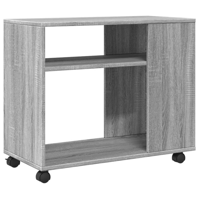 Masă laterală cu roți, gri sonoma 70x35x60 cm lemn prelucrat - WALTI WALTI