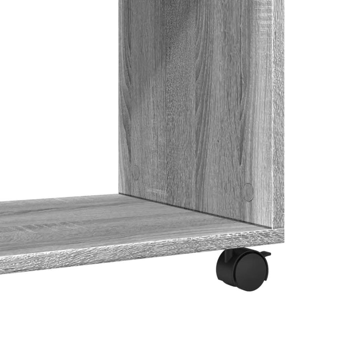 Masă laterală cu roți, gri sonoma 70x35x60 cm lemn prelucrat - WALTI WALTI