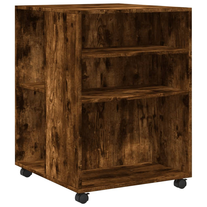 Masă laterală cu roți stejar fumuriu 55x60x78 cm lemn prelucrat - WALTI WALTI