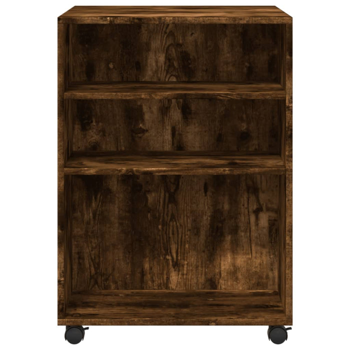 Masă laterală cu roți stejar fumuriu 55x60x78 cm lemn prelucrat - WALTI WALTI