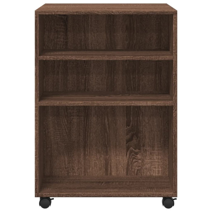 Masă laterală cu roți stejar maro 55x60x78 cm lemn prelucrat - WALTI WALTI
