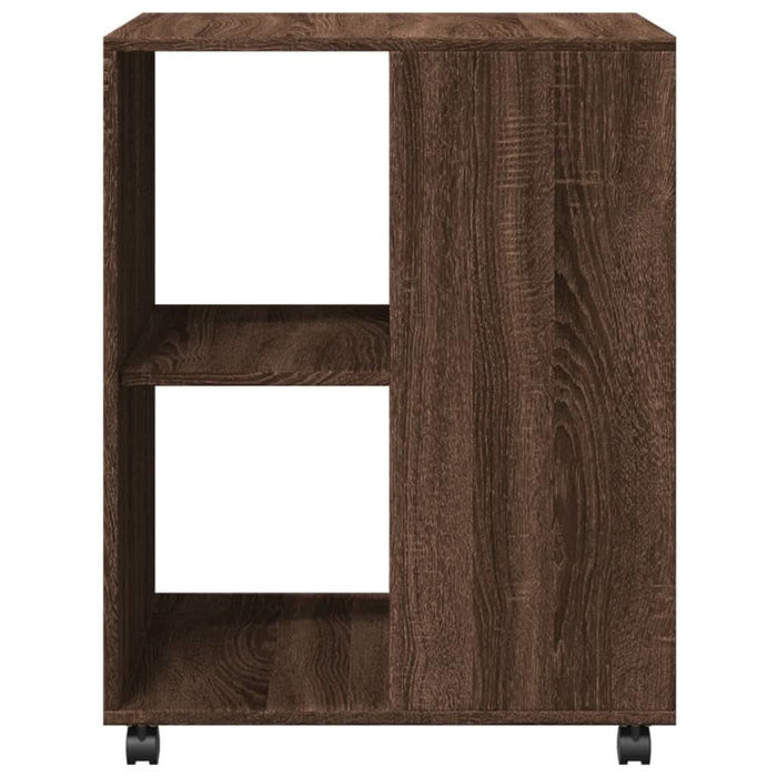 Masă laterală cu roți stejar maro 55x60x78 cm lemn prelucrat - WALTI WALTI