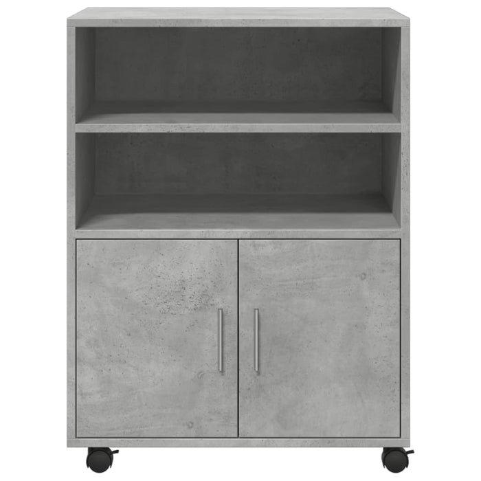 Dulap cu roți, gri beton, 60x48x81 cm, lemn prelucrat - WALTI WALTI