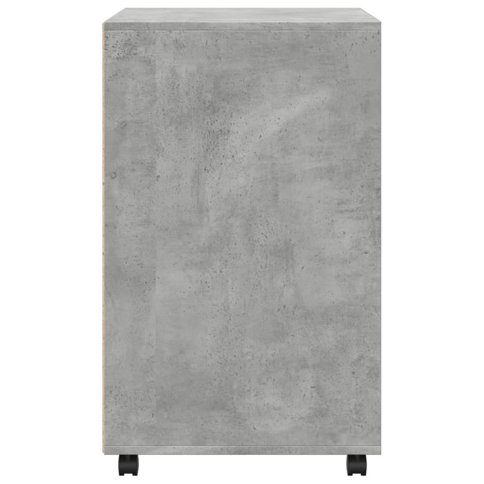 Dulap cu roți, gri beton, 60x48x81 cm, lemn prelucrat - WALTI WALTI