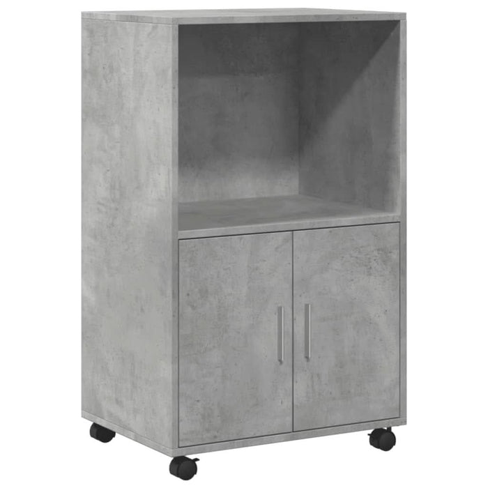 Dulap cu roți, gri beton, 55x40x91 cm, lemn prelucrat - WALTI WALTI