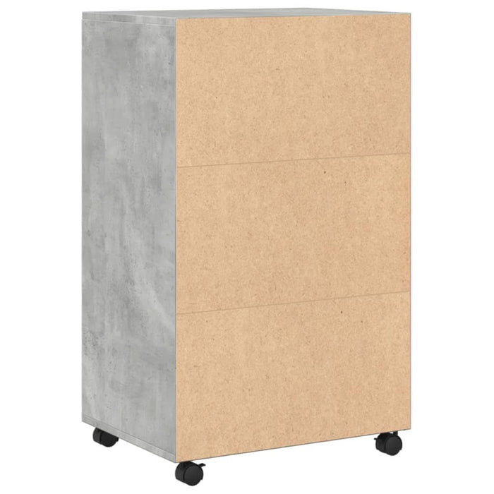 Dulap cu roți, gri beton, 55x40x91 cm, lemn prelucrat - WALTI WALTI