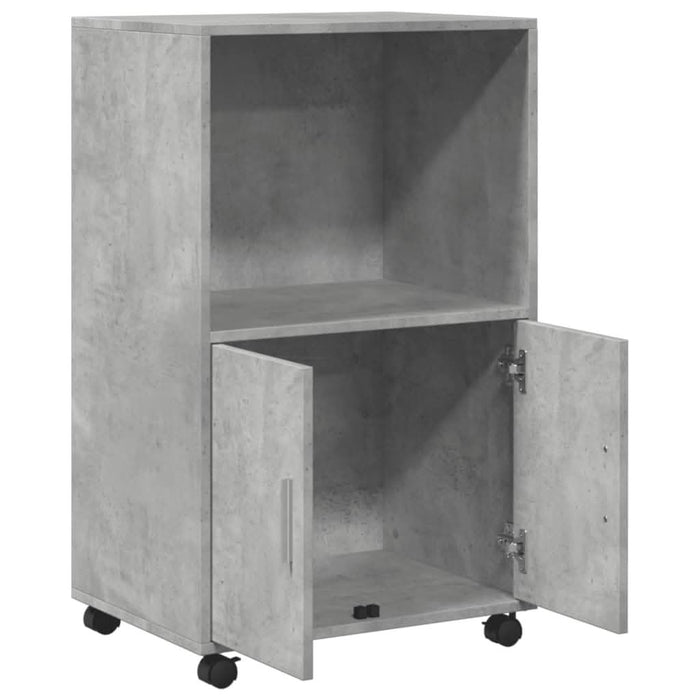 Dulap cu roți, gri beton, 55x40x91 cm, lemn prelucrat - WALTI WALTI