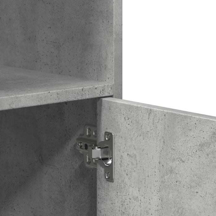 Dulap cu roți, gri beton, 55x40x91 cm, lemn prelucrat - WALTI WALTI