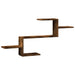 Raft de perete, stejar fumuriu, 104x15x49 cm, lemn prelucrat - WALTI WALTI
