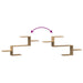 Raft de perete, lemn artizanal, 104x15x49 cm, lemn prelucrat - WALTI WALTI