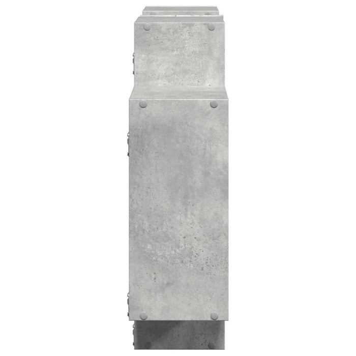 Raft de perete, gri beton, 159x18x65 cm, lemn prelucrat - WALTI WALTI