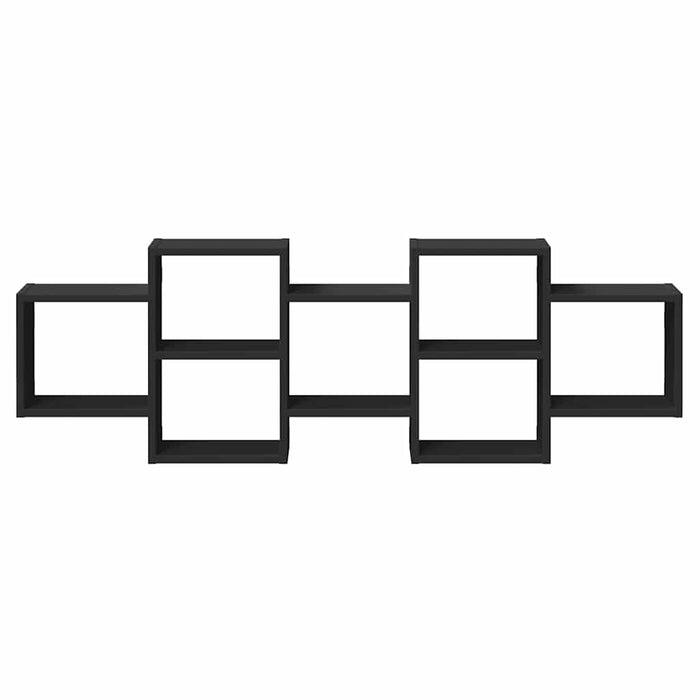 Raft de perete, negru, 129x18x42 cm, lemn prelucrat WALTI
