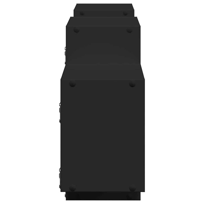 Raft de perete, negru, 129x18x42 cm, lemn prelucrat WALTI