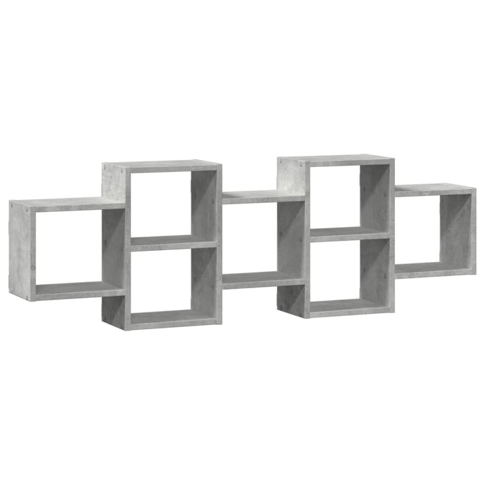 Raft de perete, gri beton, 129x18x42 cm, lemn prelucrat - WALTI WALTI