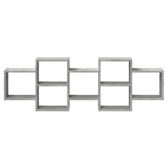Raft de perete, gri beton, 129x18x42 cm, lemn prelucrat - WALTI WALTI