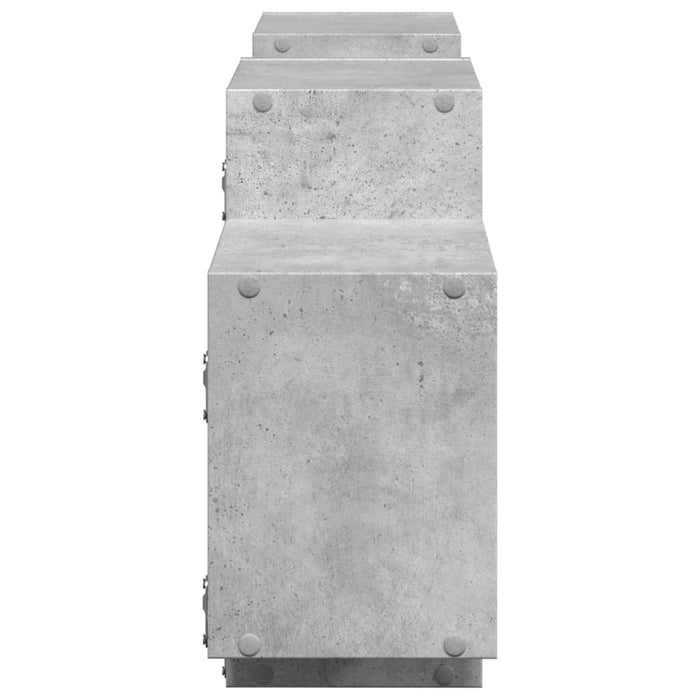 Raft de perete, gri beton, 129x18x42 cm, lemn prelucrat - WALTI WALTI
