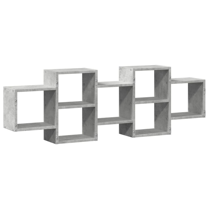 Raft de perete, gri beton, 129x18x42 cm, lemn prelucrat - WALTI WALTI