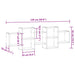 Raft de perete, gri beton, 129x18x42 cm, lemn prelucrat - WALTI WALTI