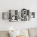 Raft de perete, gri beton, 129x18x42 cm, lemn prelucrat - WALTI WALTI