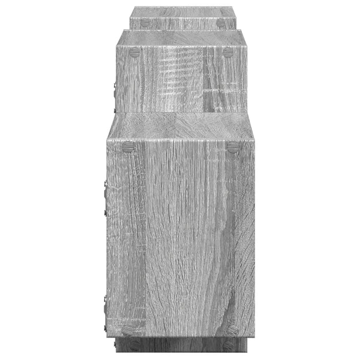 Raft de perete, gri sonoma, 129x18x42 cm, lemn prelucrat - WALTI WALTI