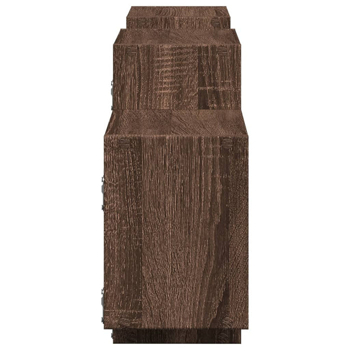 Raft de perete, stejar maro, 129x18x42 cm, lemn prelucrat - WALTI WALTI