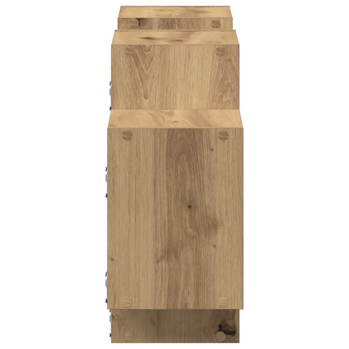 Raft de perete, lemn artizanal, 129x18x42 cm, lemn prelucrat - WALTI WALTI