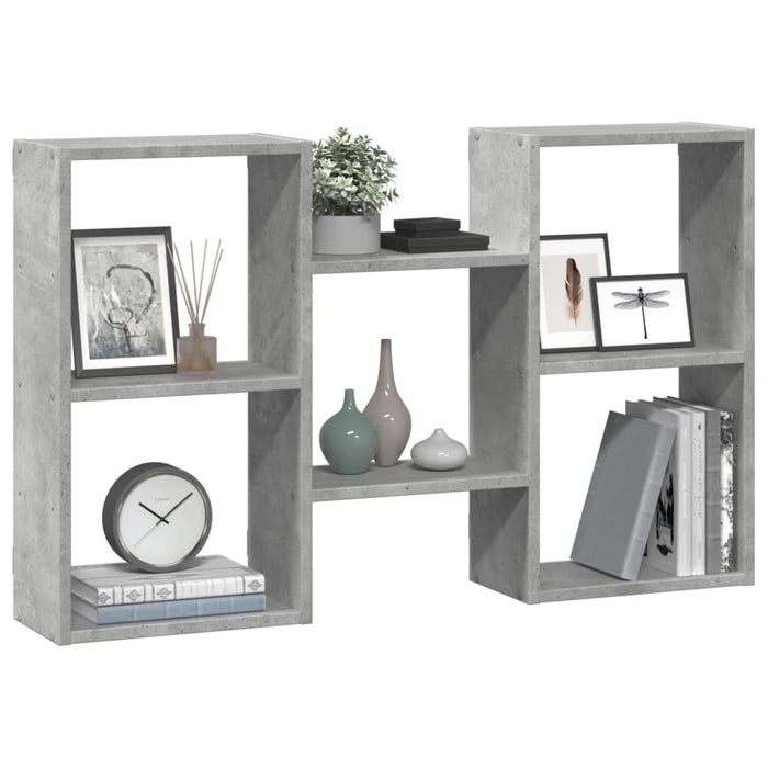 Raft de perete, gri beton, 96x18x60 cm, lemn prelucrat WALTI