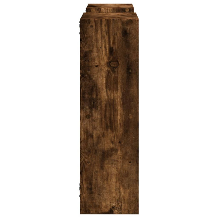 Raft de perete, stejar fumuriu, 96x18x60 cm, lemn prelucrat WALTI
