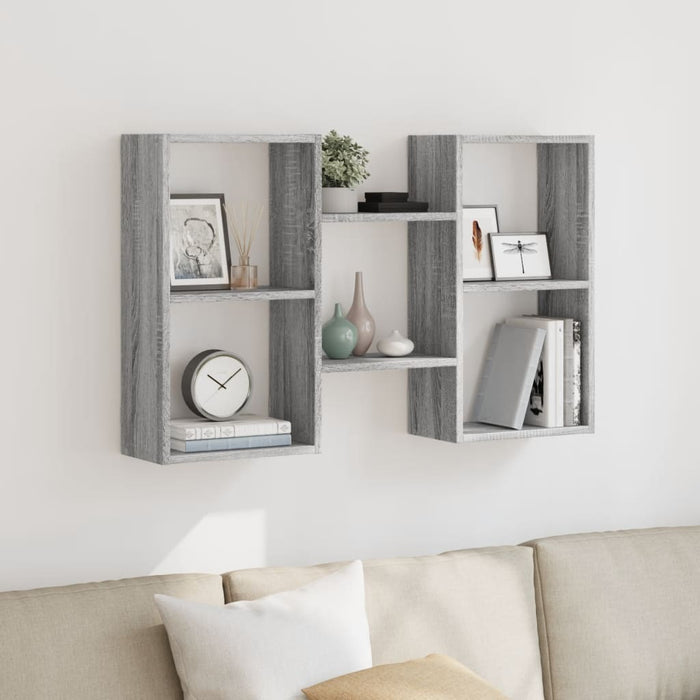 Raft de perete, gri sonoma, 96x18x60 cm, lemn prelucrat WALTI