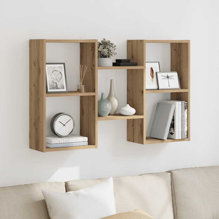 Raft de perete, lemn artizanal, 96x18x60 cm, lemn prelucrat WALTI
