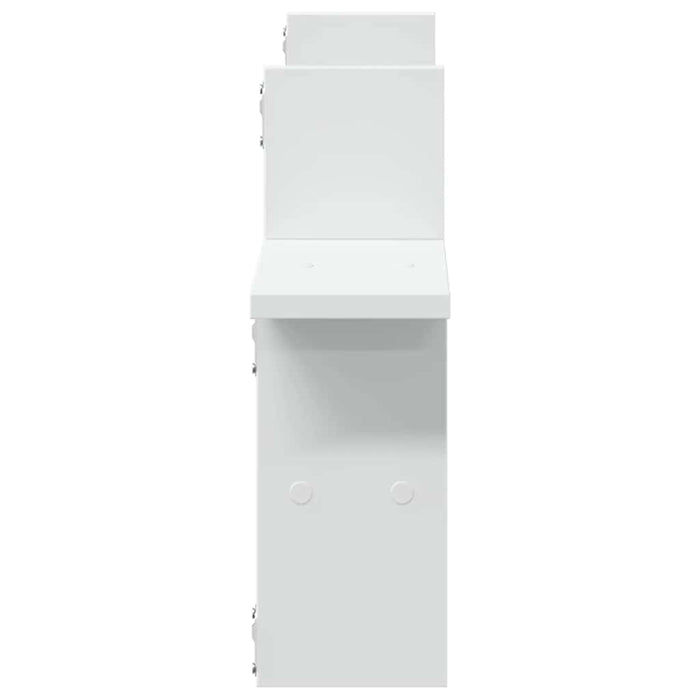 Rafturi de perete, 2 buc., alb, 38x12x38 cm, lemn prelucrat - WALTI WALTI
