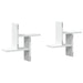 Rafturi de perete, 2 buc., alb, 38x12x38 cm, lemn prelucrat - WALTI WALTI