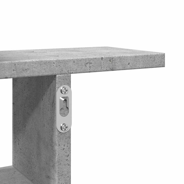 Rafturi perete, 2 buc., gri beton, 38x12x38 cm, lemn prelucrat - WALTI WALTI