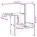 Rafturi perete 2 buc. stejar fumuriu 38x12x38 cm lemn prelucrat - WALTI WALTI