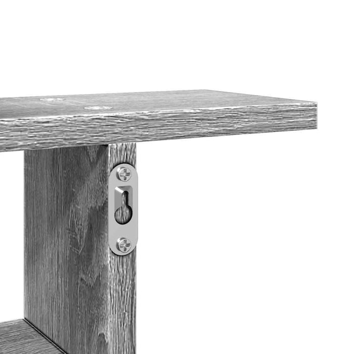 Rafturi de perete 2 buc. gri sonoma 38x12x38 cm lemn prelucrat - WALTI WALTI