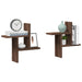 Rafturi perete 2 buc. stejar maro 38x12x38 cm lemn prelucrat - WALTI WALTI