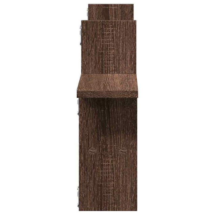 Rafturi perete 2 buc. stejar maro 38x12x38 cm lemn prelucrat - WALTI WALTI