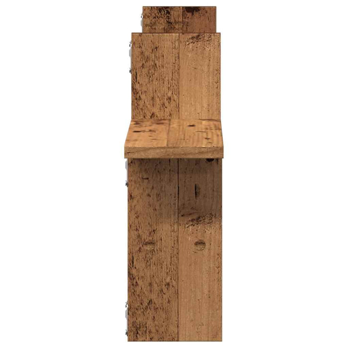 Rafturi perete, 2 buc., lemn vechi, 38x12x38 cm, lemn prelucrat - WALTI WALTI