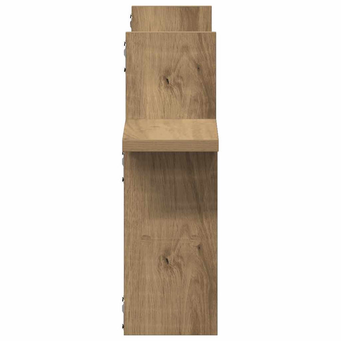Rafturi perete 2buc. stejar artizanal 38x12x38cm lemn prelucrat - WALTI WALTI