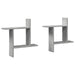 Rafturi perete, 2 buc., gri beton, 50x12x50 cm, lemn prelucrat - WALTI WALTI