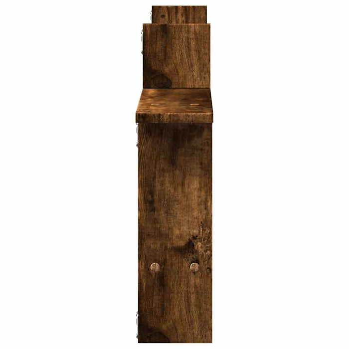 Rafturi perete 2 buc. stejar fumuriu 50x12x50 cm lemn prelucrat - WALTI WALTI