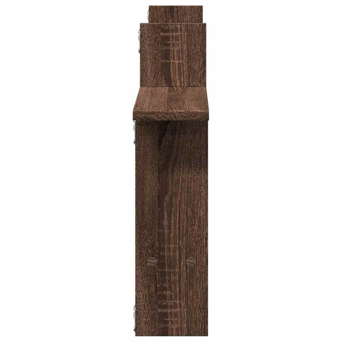 Rafturi de perete 2 buc. stejar maro 50x12x50 cm lemn prelucrat - WALTI WALTI