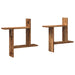 Rafturi perete, 2 buc., lemn vechi, 50x12x50 cm, lemn prelucrat - WALTI WALTI