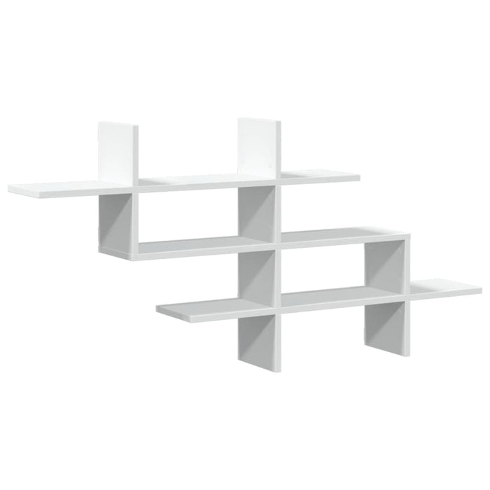 Raft de perete, alb, 124,5x18x60,5 cm, lemn prelucrat - WALTI WALTI