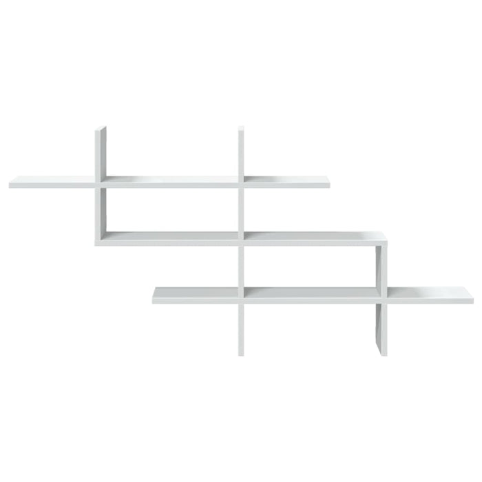 Raft de perete, alb, 124,5x18x60,5 cm, lemn prelucrat - WALTI WALTI