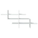 Raft de perete, alb, 124,5x18x60,5 cm, lemn prelucrat - WALTI WALTI