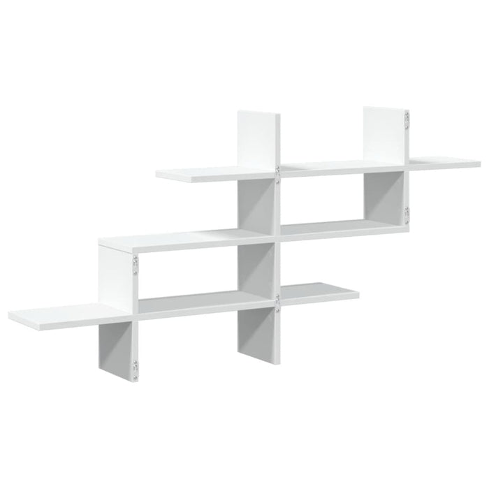 Raft de perete, alb, 124,5x18x60,5 cm, lemn prelucrat - WALTI WALTI