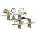 Raft de perete, stejar sonoma, 124,5x18x60,5 cm, lemn prelucrat - WALTI WALTI